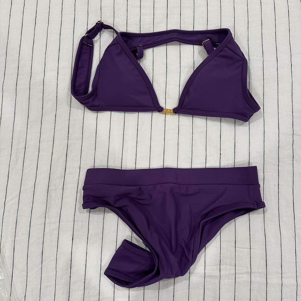 Plum woman’s high rise bikini